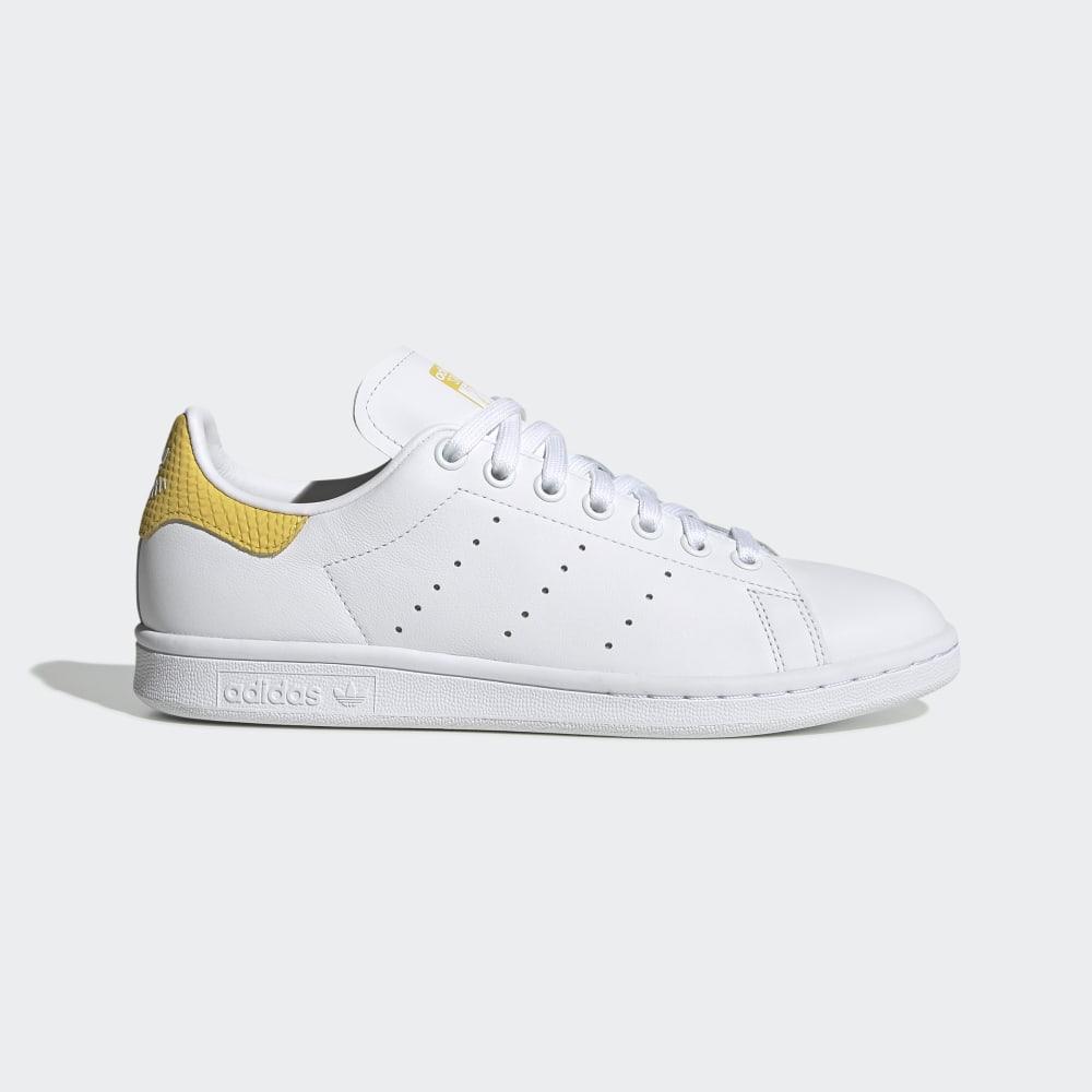 Adidas Women's Stan Smith Originals Shoes White/Yellow Ireland EF6883